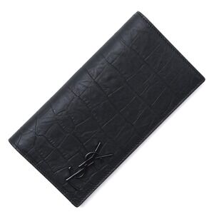 Saint Laurent Black Long Wallet Coin Purse